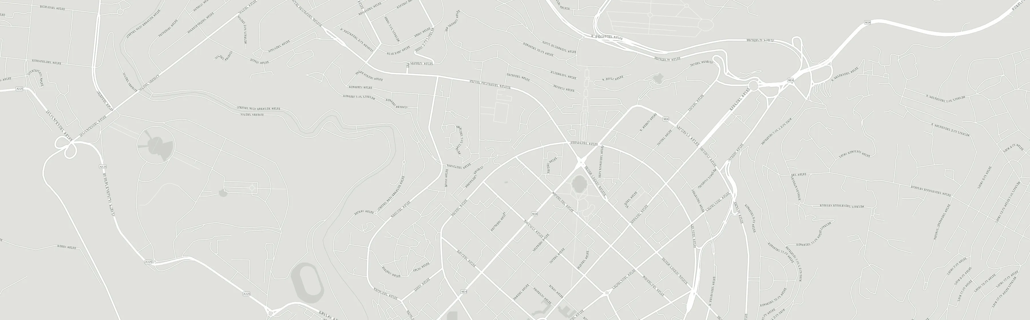 Street map of central Yerevan around Tumanyan Street